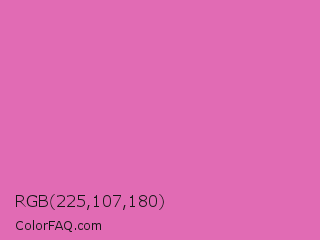 RGB 225,107,180 Color Image