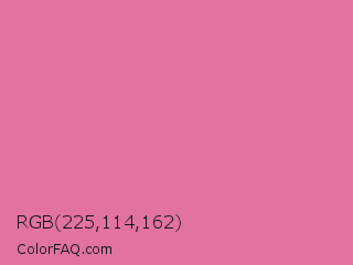RGB 225,114,162 Color Image
