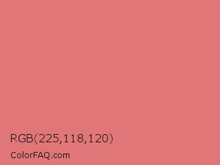 RGB 225,118,120 Color Image