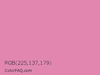 RGB 225,137,179 Color Image