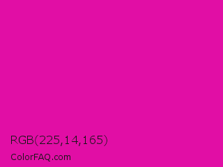RGB 225,14,165 Color Image