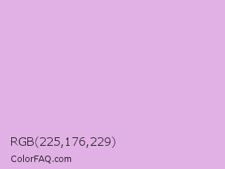 RGB 225,176,229 Color Image