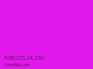 RGB 225,24,236 Color Image