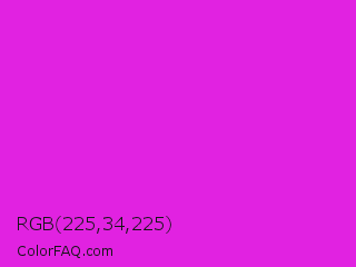 RGB 225,34,225 Color Image