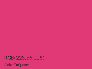 RGB 225,56,118 Color Image