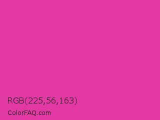 RGB 225,56,163 Color Image
