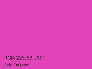 RGB 225,68,185 Color Image