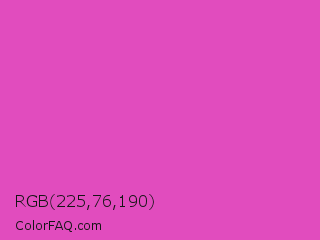 RGB 225,76,190 Color Image