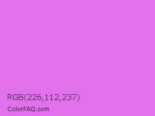 RGB 226,112,237 Color Image