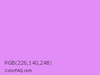RGB 226,140,248 Color Image