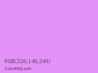 RGB 226,146,249 Color Image