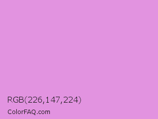 RGB 226,147,224 Color Image
