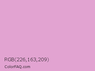 RGB 226,163,209 Color Image