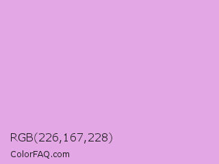 RGB 226,167,228 Color Image