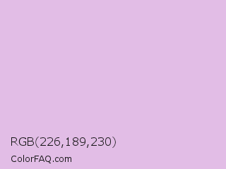 RGB 226,189,230 Color Image