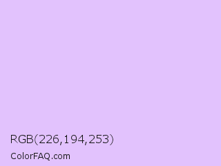 RGB 226,194,253 Color Image