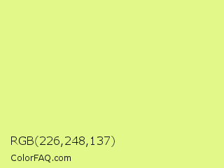 RGB 226,248,137 Color Image