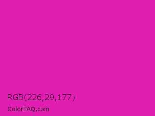 RGB 226,29,177 Color Image