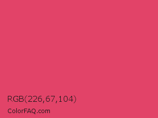 RGB 226,67,104 Color Image