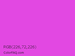 RGB 226,72,226 Color Image