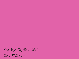 RGB 226,98,169 Color Image