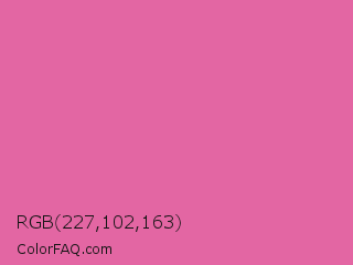RGB 227,102,163 Color Image