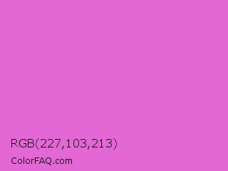 RGB 227,103,213 Color Image