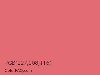 RGB 227,108,116 Color Image