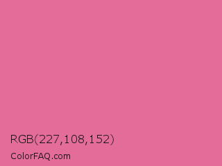 RGB 227,108,152 Color Image