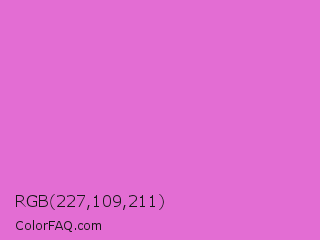 RGB 227,109,211 Color Image