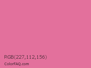 RGB 227,112,156 Color Image
