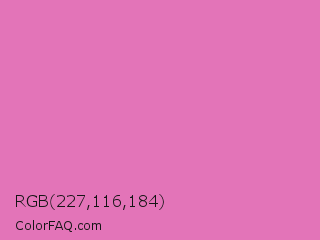 RGB 227,116,184 Color Image