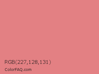 RGB 227,128,131 Color Image