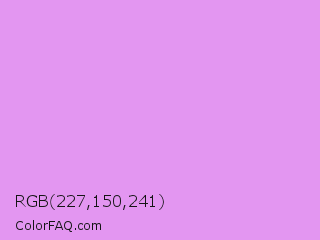 RGB 227,150,241 Color Image
