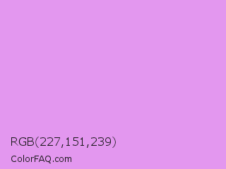 RGB 227,151,239 Color Image