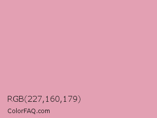 RGB 227,160,179 Color Image