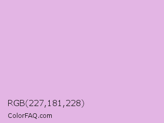 RGB 227,181,228 Color Image