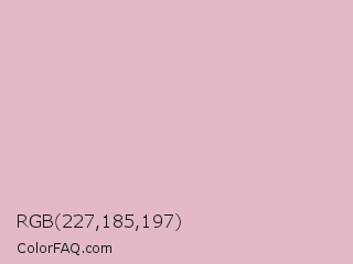 RGB 227,185,197 Color Image