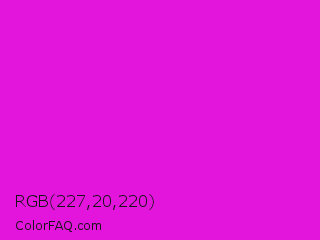 RGB 227,20,220 Color Image