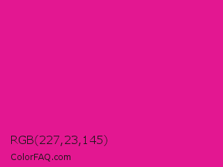 RGB 227,23,145 Color Image