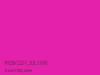 RGB 227,33,169 Color Image