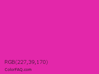 RGB 227,39,170 Color Image