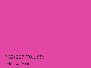 RGB 227,70,165 Color Image