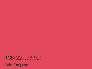 RGB 227,73,91 Color Image