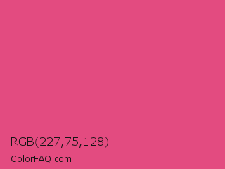 RGB 227,75,128 Color Image