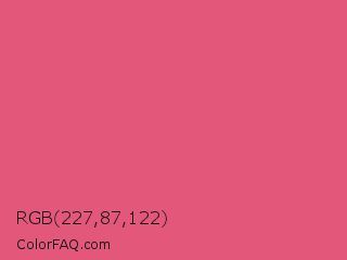 RGB 227,87,122 Color Image