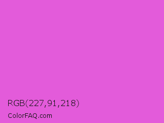 RGB 227,91,218 Color Image