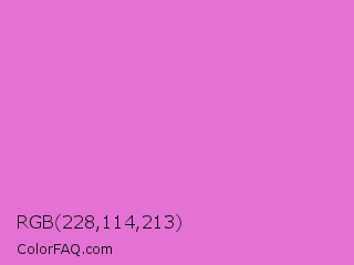 RGB 228,114,213 Color Image