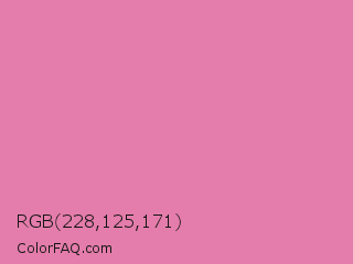 RGB 228,125,171 Color Image