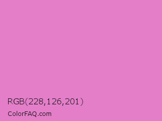 RGB 228,126,201 Color Image
